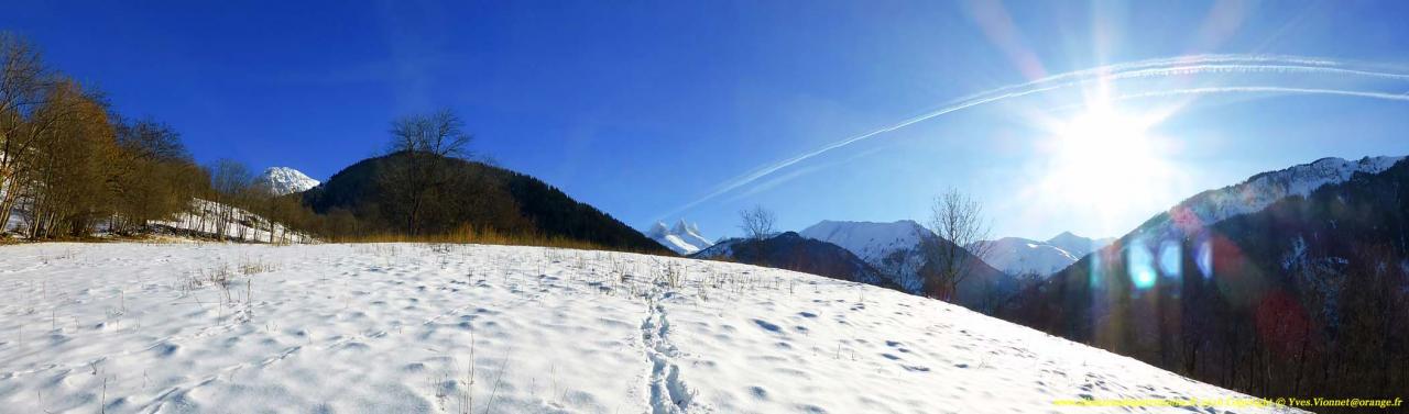 Les Aiguilles d'Arves depuis Le Planay