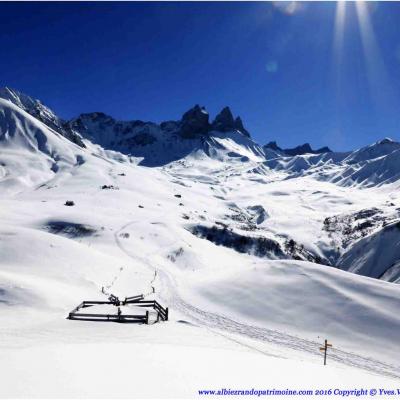 Raquettes au pied des Aiguilles d'Arves